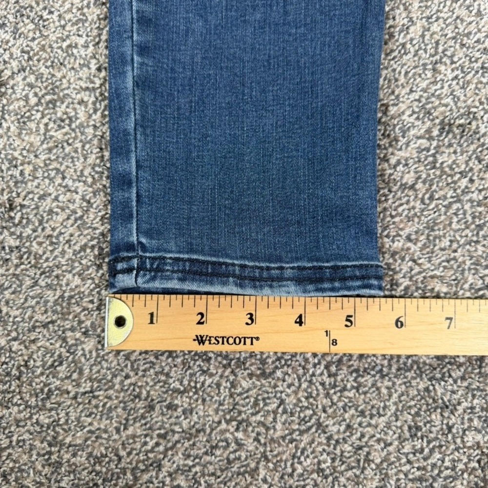 St. John Caviar Blue Straight Leg Fit Stretch Jeans Womens 6 Casual Italy Made - Picture 13 of 14
